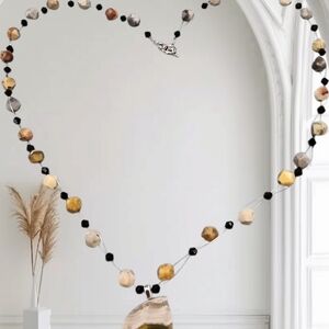 Bumblebee Jasper Beaded Necklace with Pendant